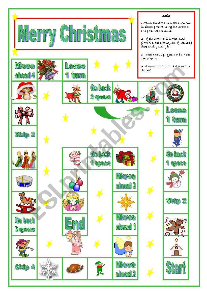 CHRISTMAS BOARDGAME - ESL worksheet by lomasbello