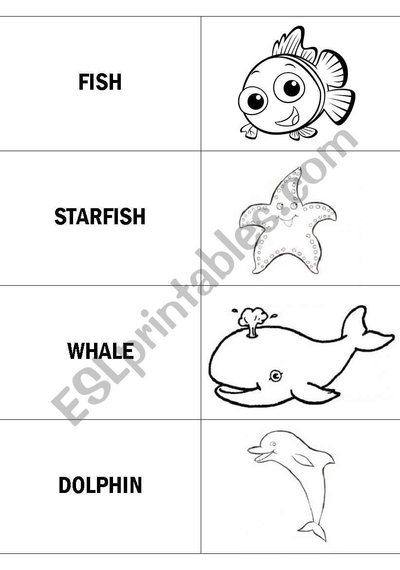 The Sea worksheet