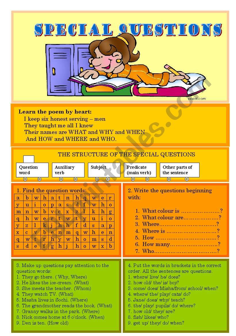 Questions worksheet