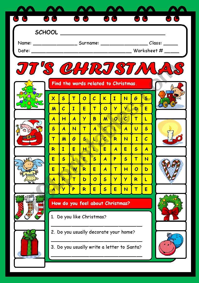 ITS CHRISTMAS worksheet