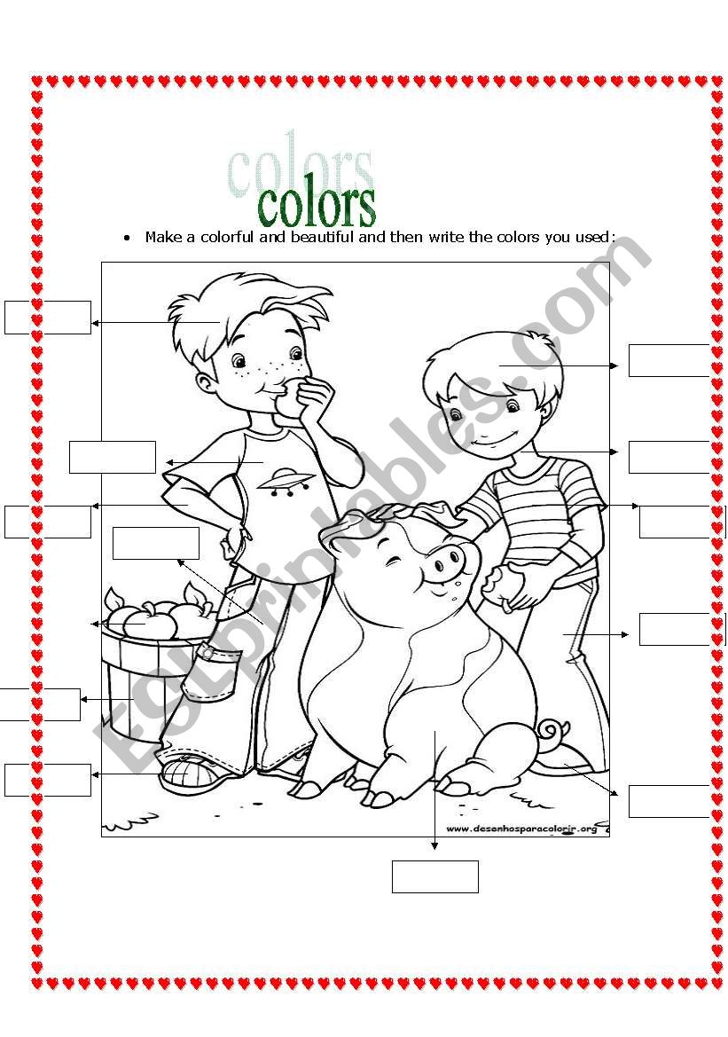 Colors worksheet