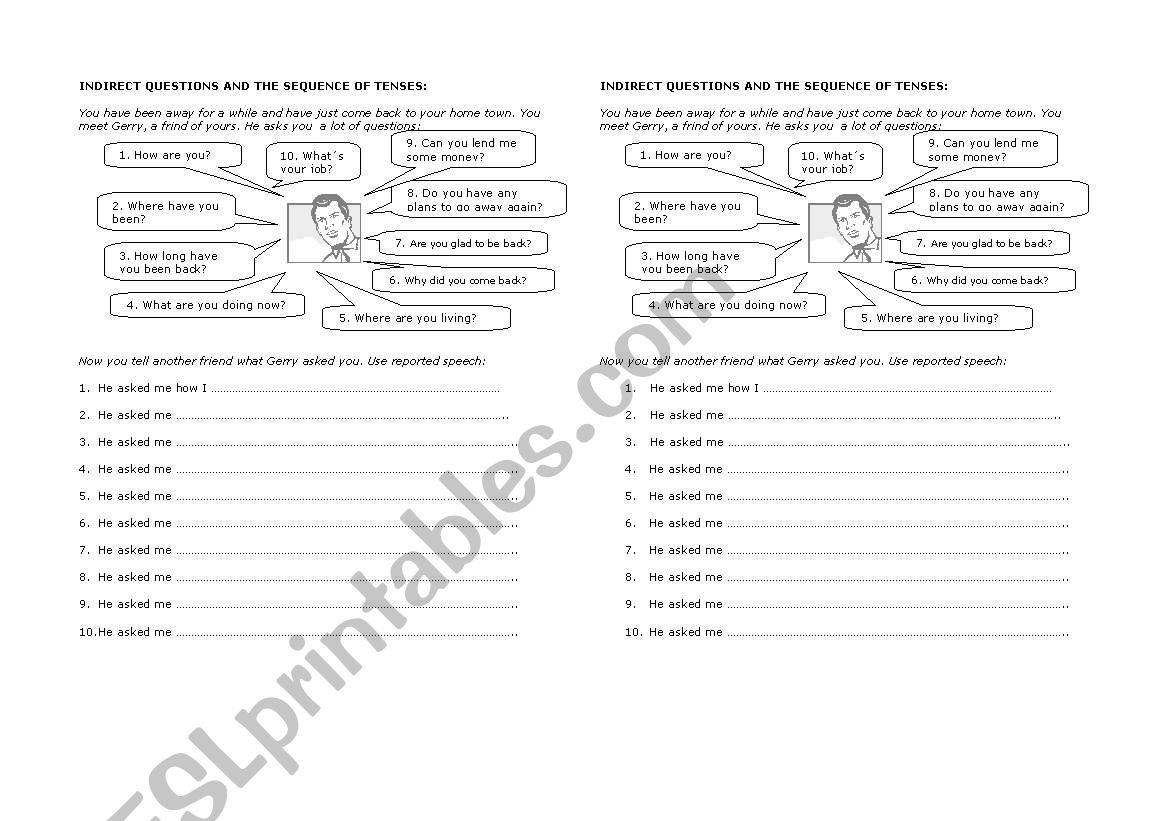 Indirect questions and reported speech