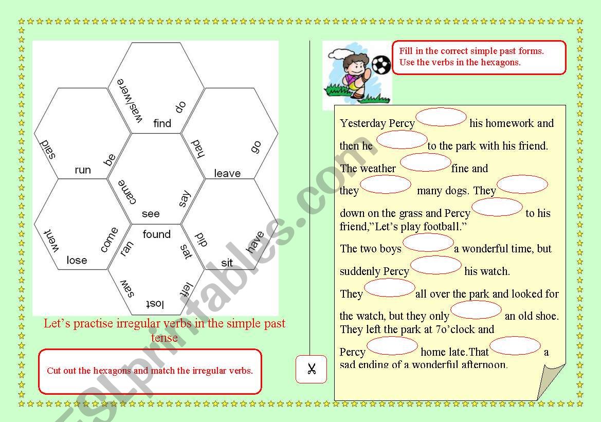 Irregular verbs worksheet