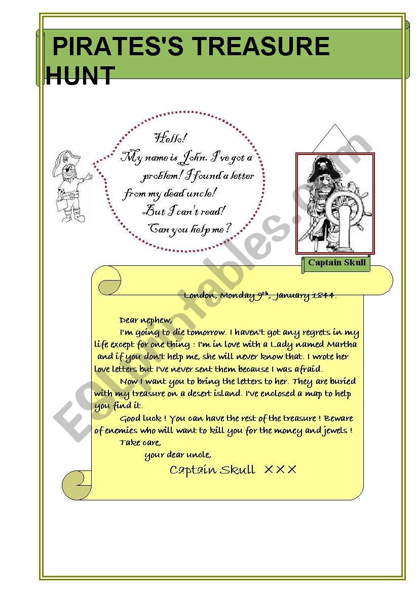 GO PIRATE ! worksheet