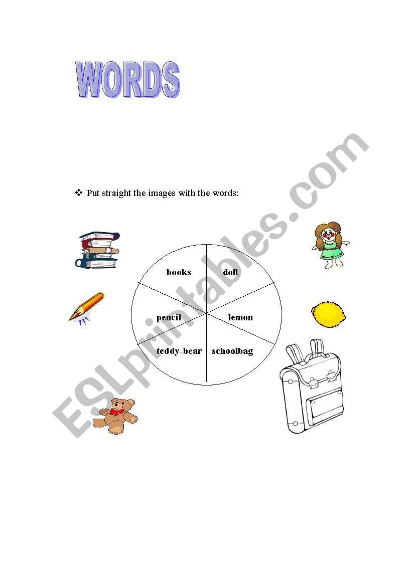 WORDS worksheet