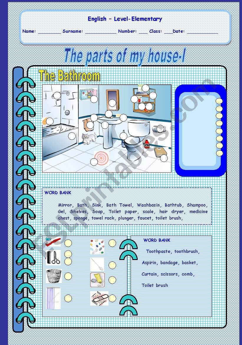 THE PARTS OF THE HOUSE I-BATHROOM page 1