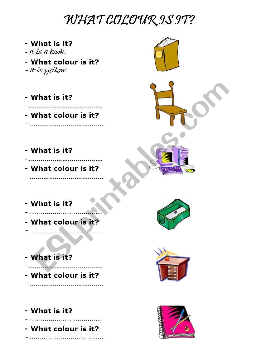 What colour is the classroom object?