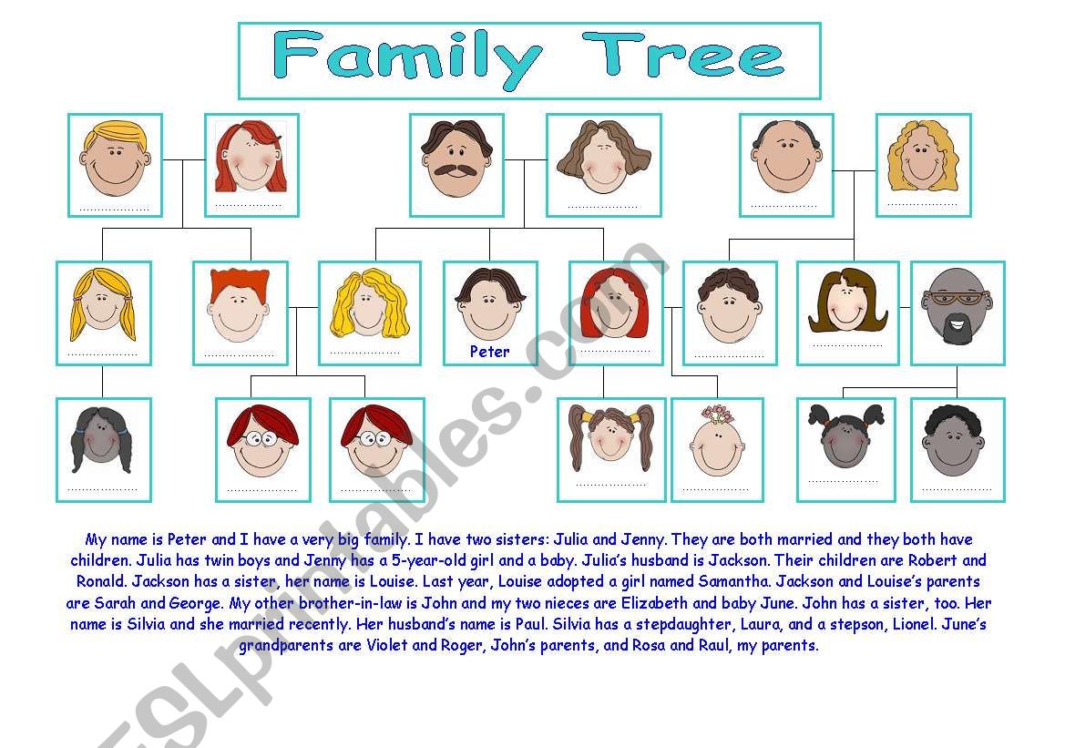 Family Tree worksheet