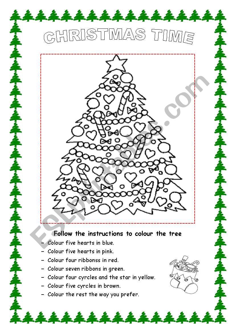 Christmas tree worksheet