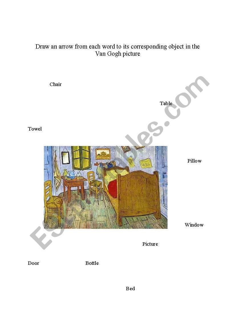 House Objects worksheet