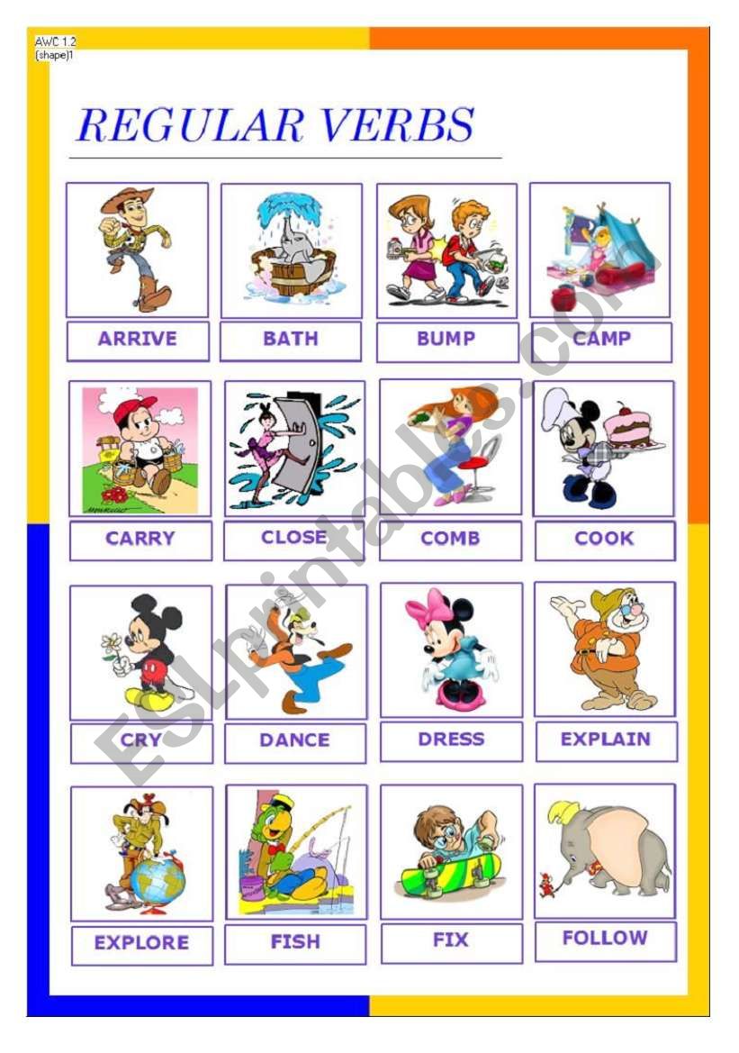 regular verbs 1 (08.12.09) worksheet