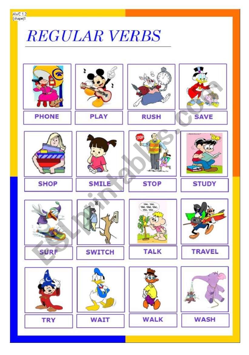 regular verbs 3 (08.12.09) worksheet