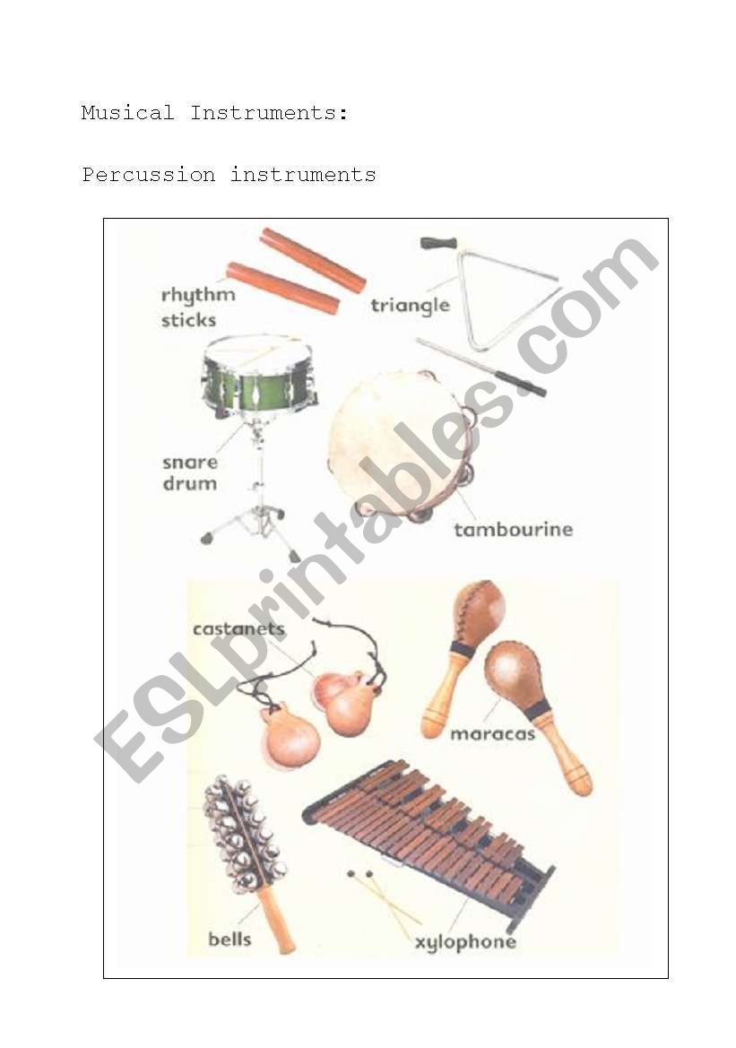 Musical instruments - Percussion