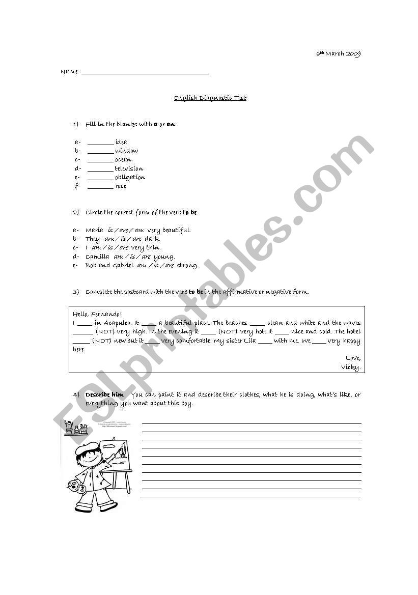 test worksheet
