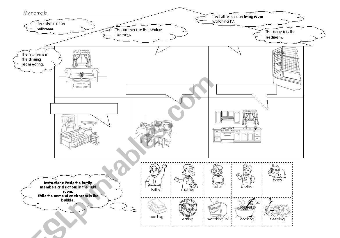 Where is the family? worksheet