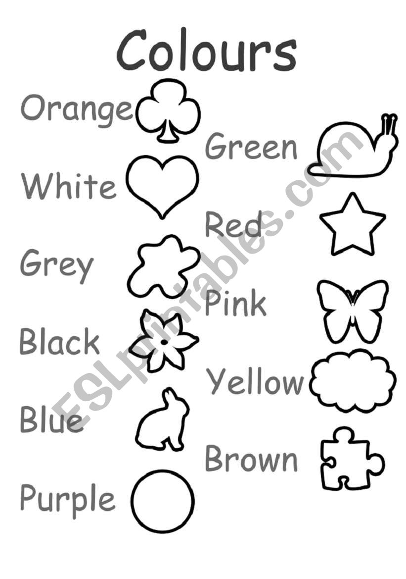 Colors worksheet