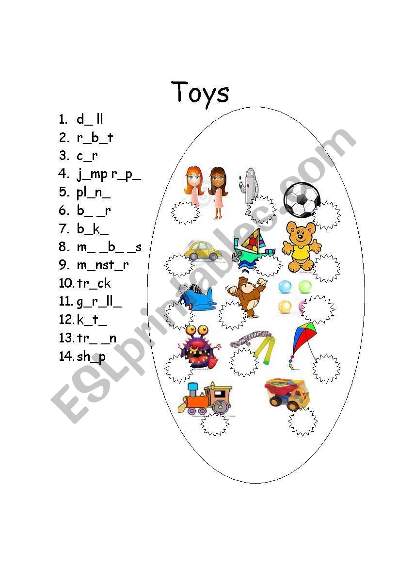 toys worksheet