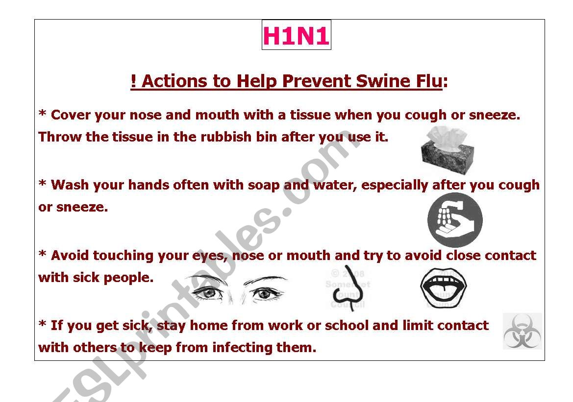 Swine Flu Poster worksheet