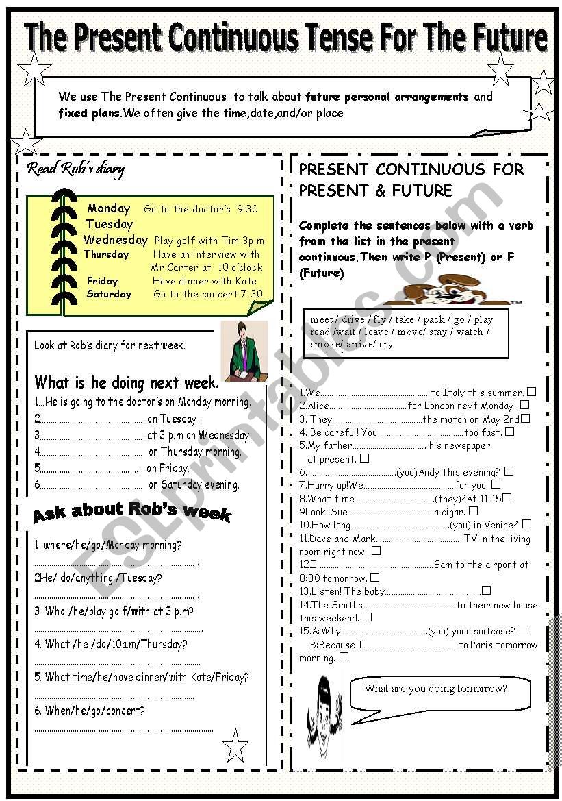 the-present-continuous-tense-for-the-future-esl-worksheet-by-cylmz