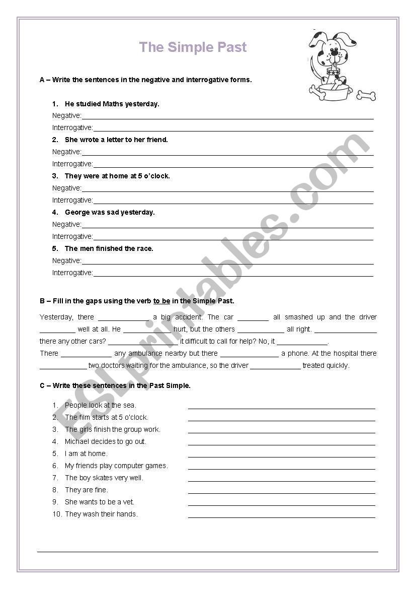 Simple Past worksheet