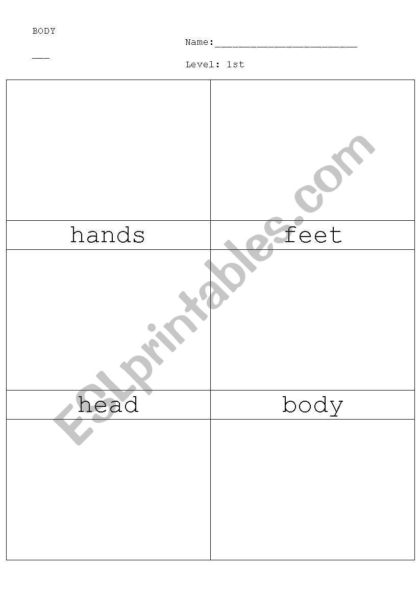 body worksheet