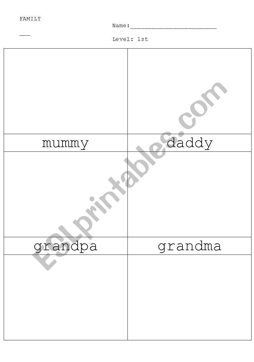 family worksheet