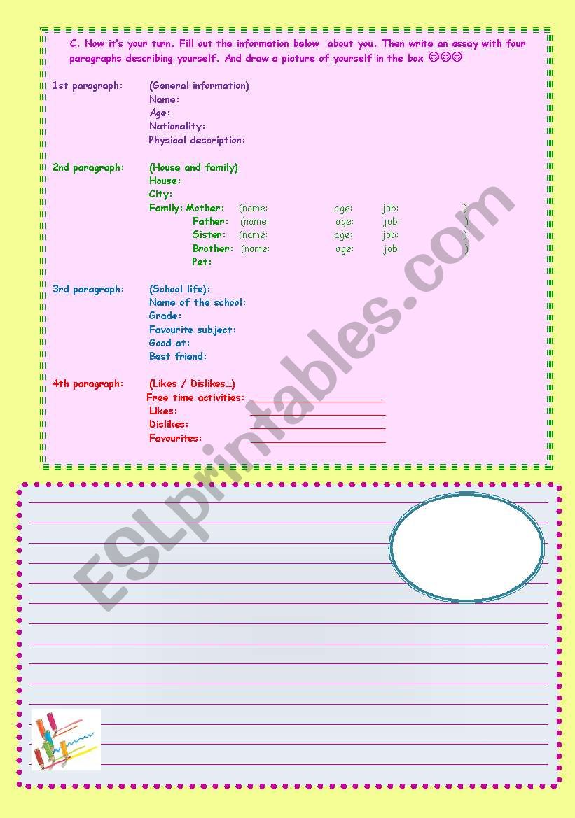 PROCESS WRITING: Personal Information / Step 3 (final) - Homework