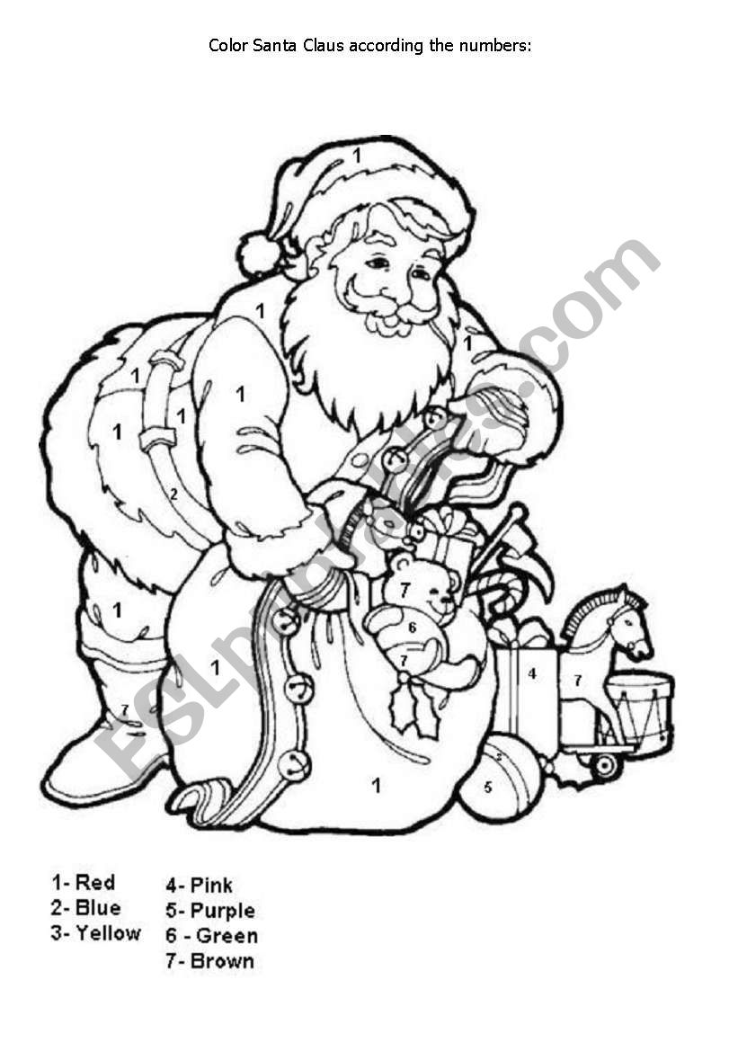 Christmas Coloring ESL worksheet by erikinhapdias