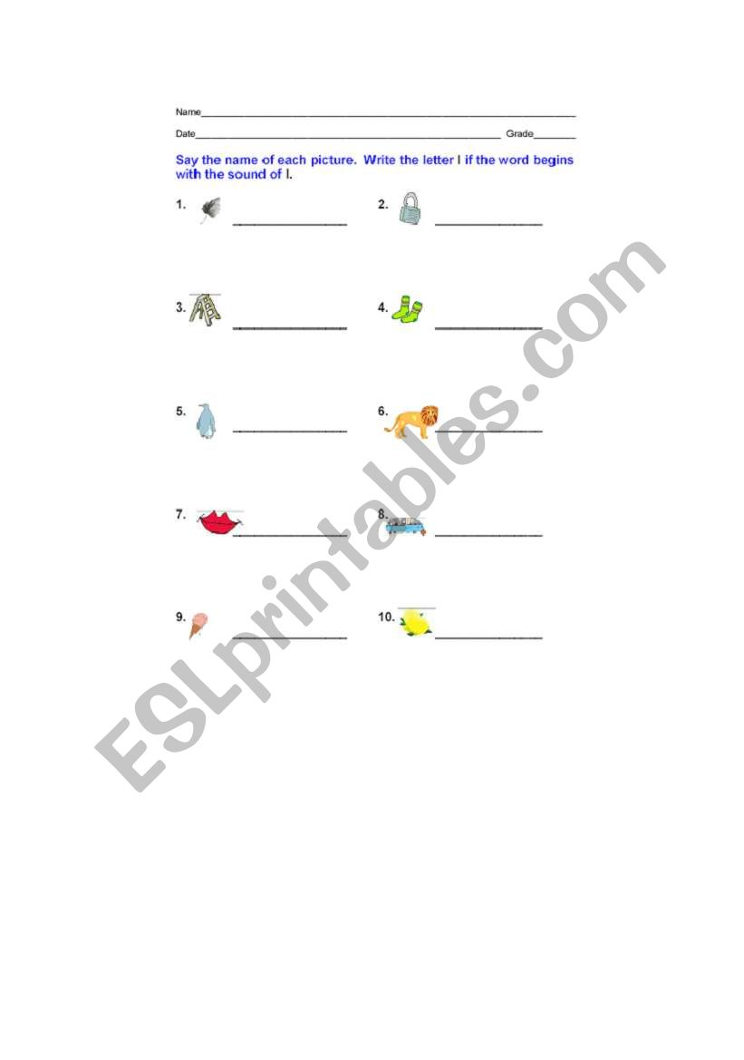 phonic worksheet