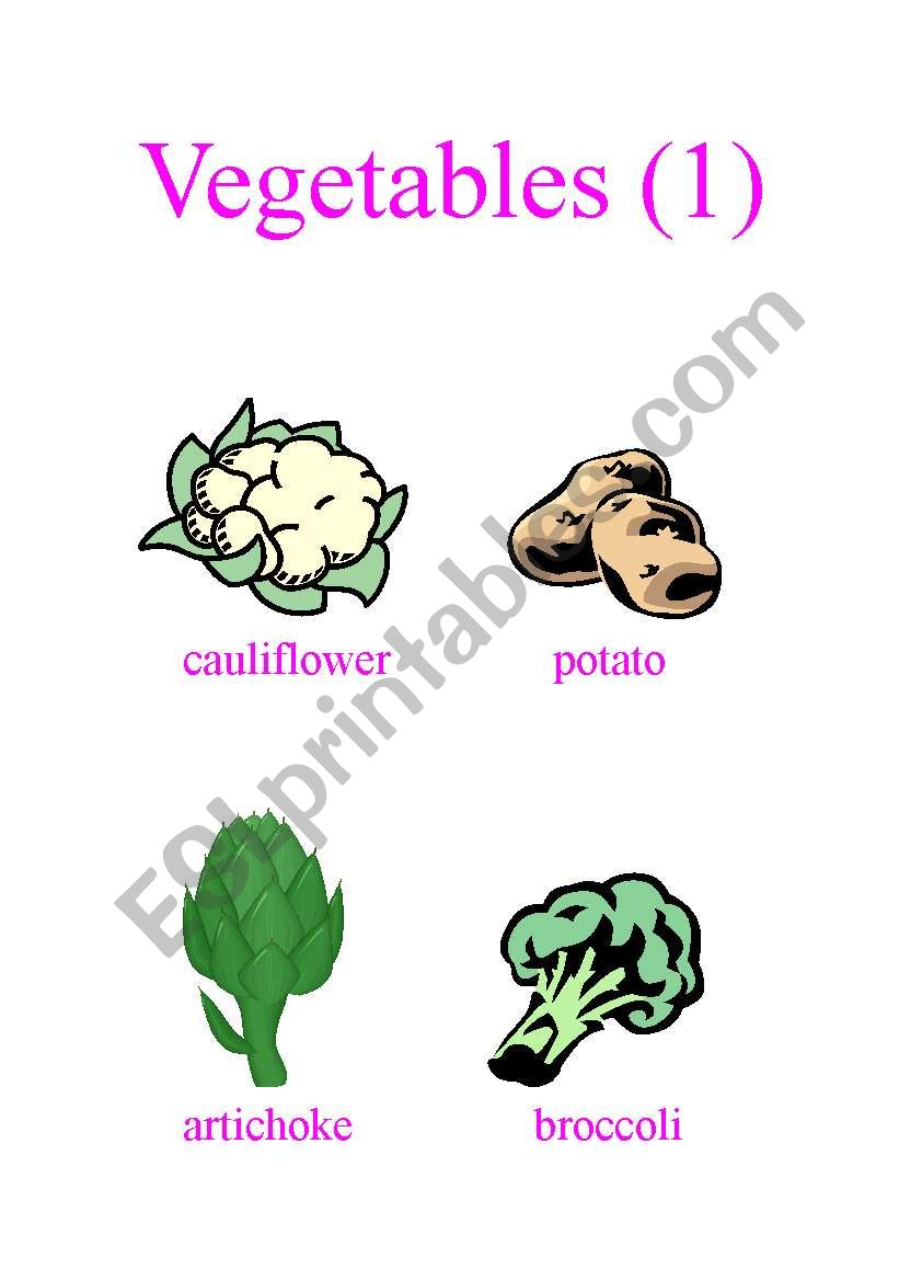 Vegetables (1) worksheet