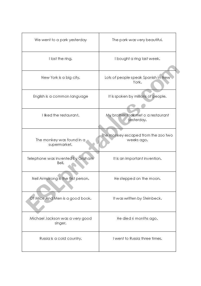 relative pronouns worksheet