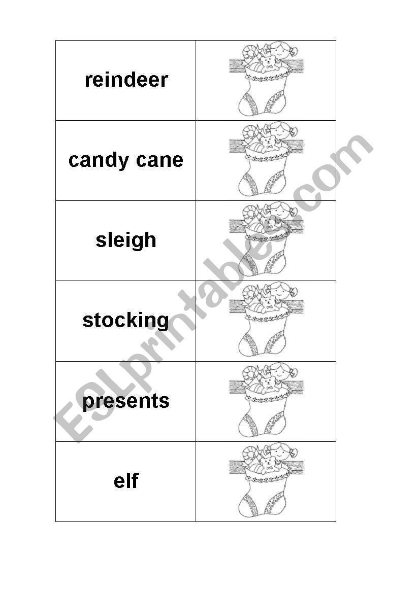 Christmas Domino part 2 worksheet