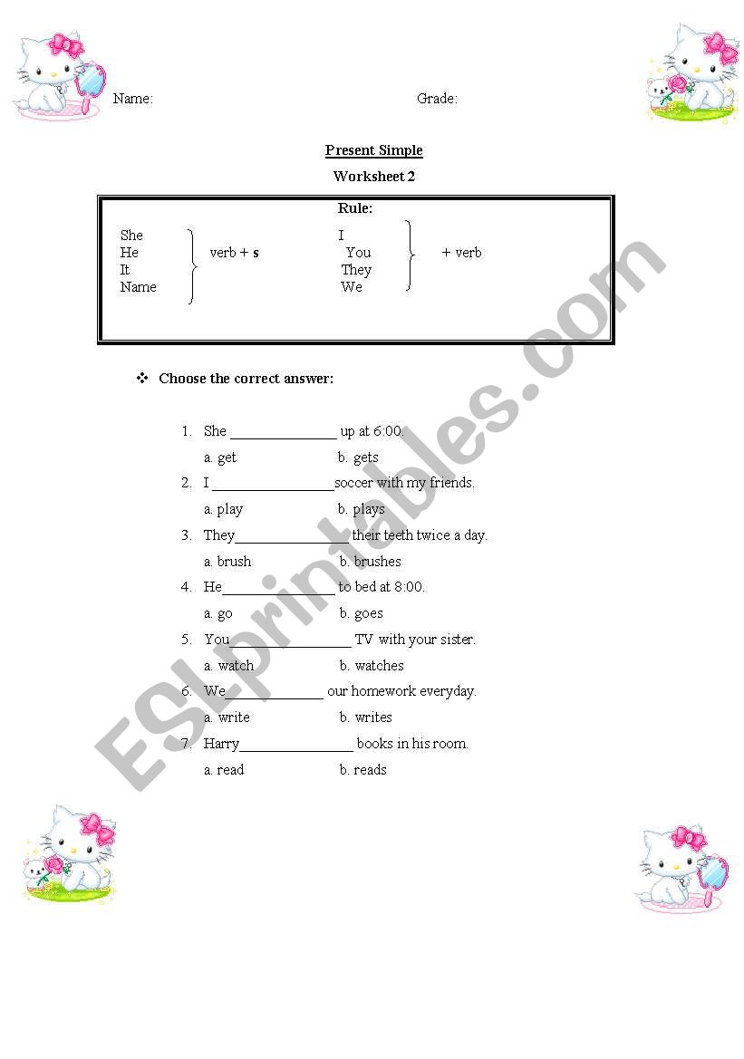 Present Simple  worksheet