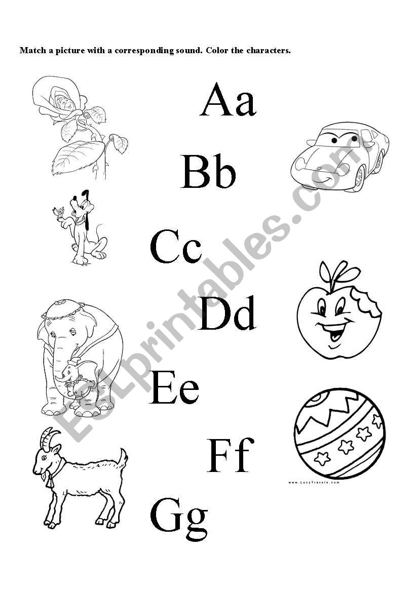 alphabet worksheet