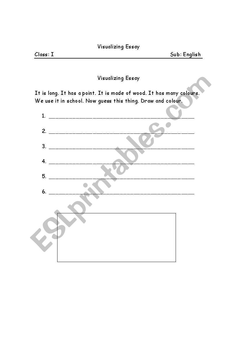 Visualizing Eassay worksheet