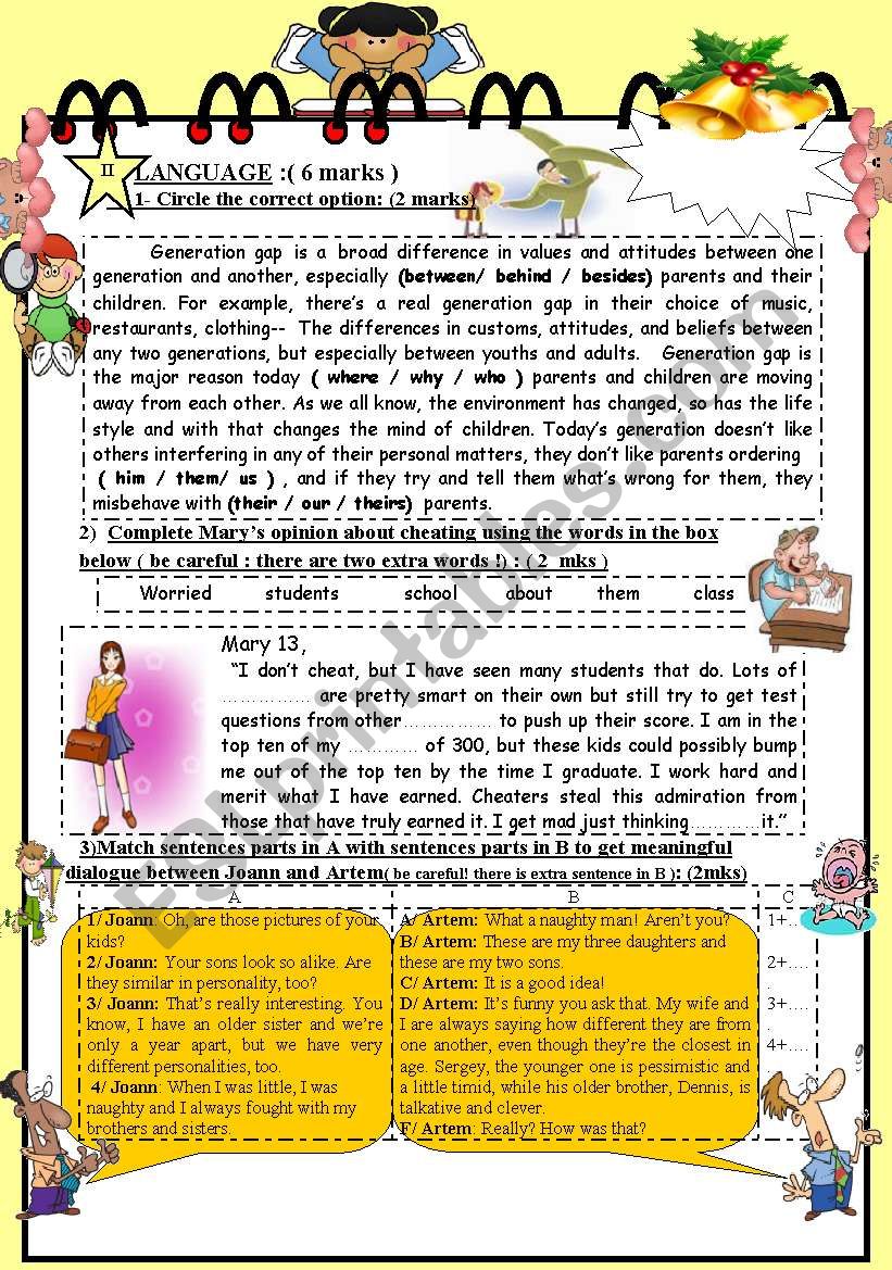 FULL TERM TEST N° 1 FOR 9TH BASIC EDUCATION FULL TERM TEST N° 1 FOR 9TH BASIC EDUCATION