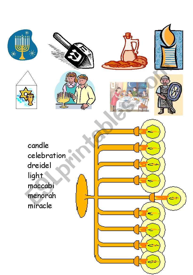 hanuka worksheet