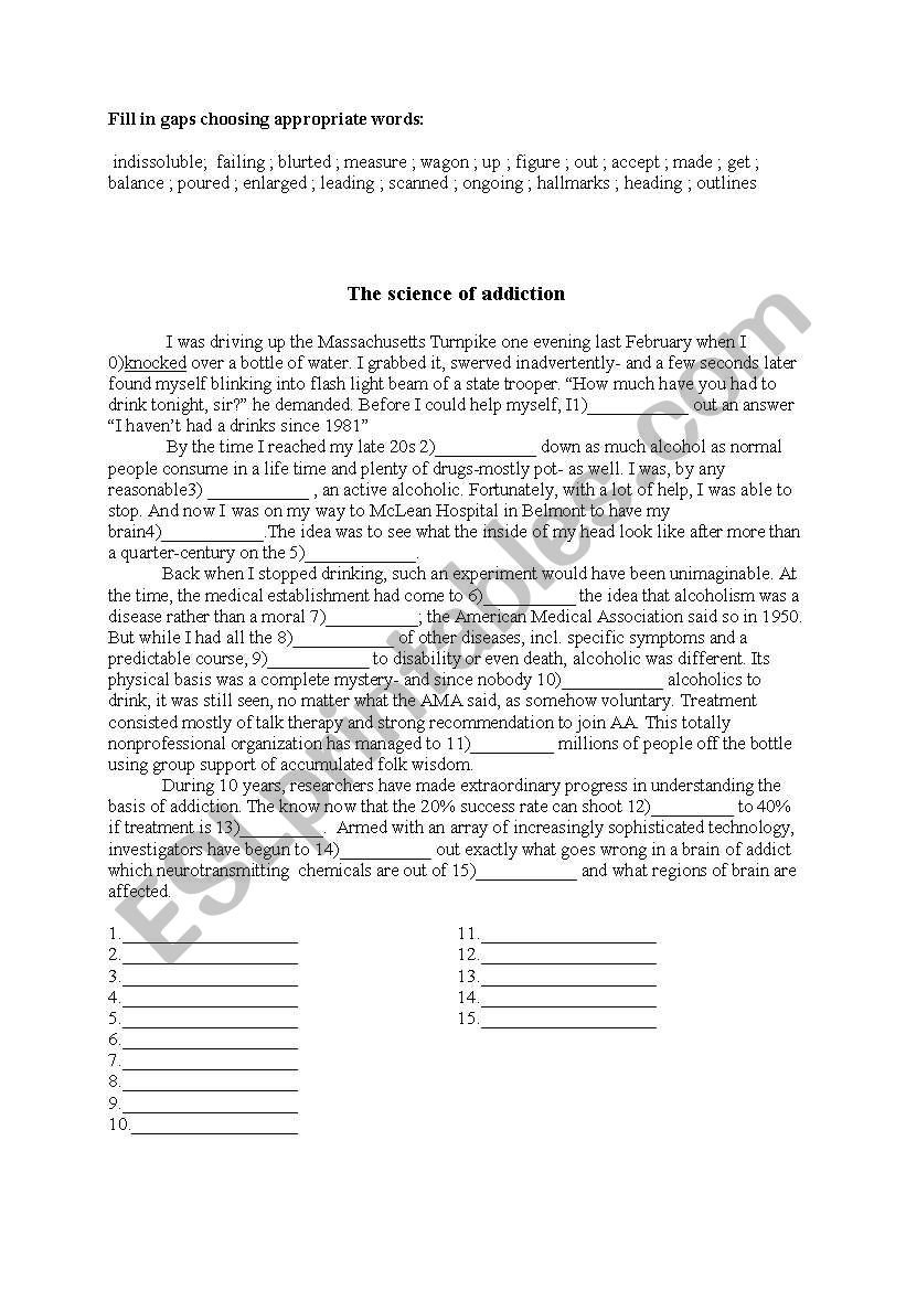 Grammar test   worksheet