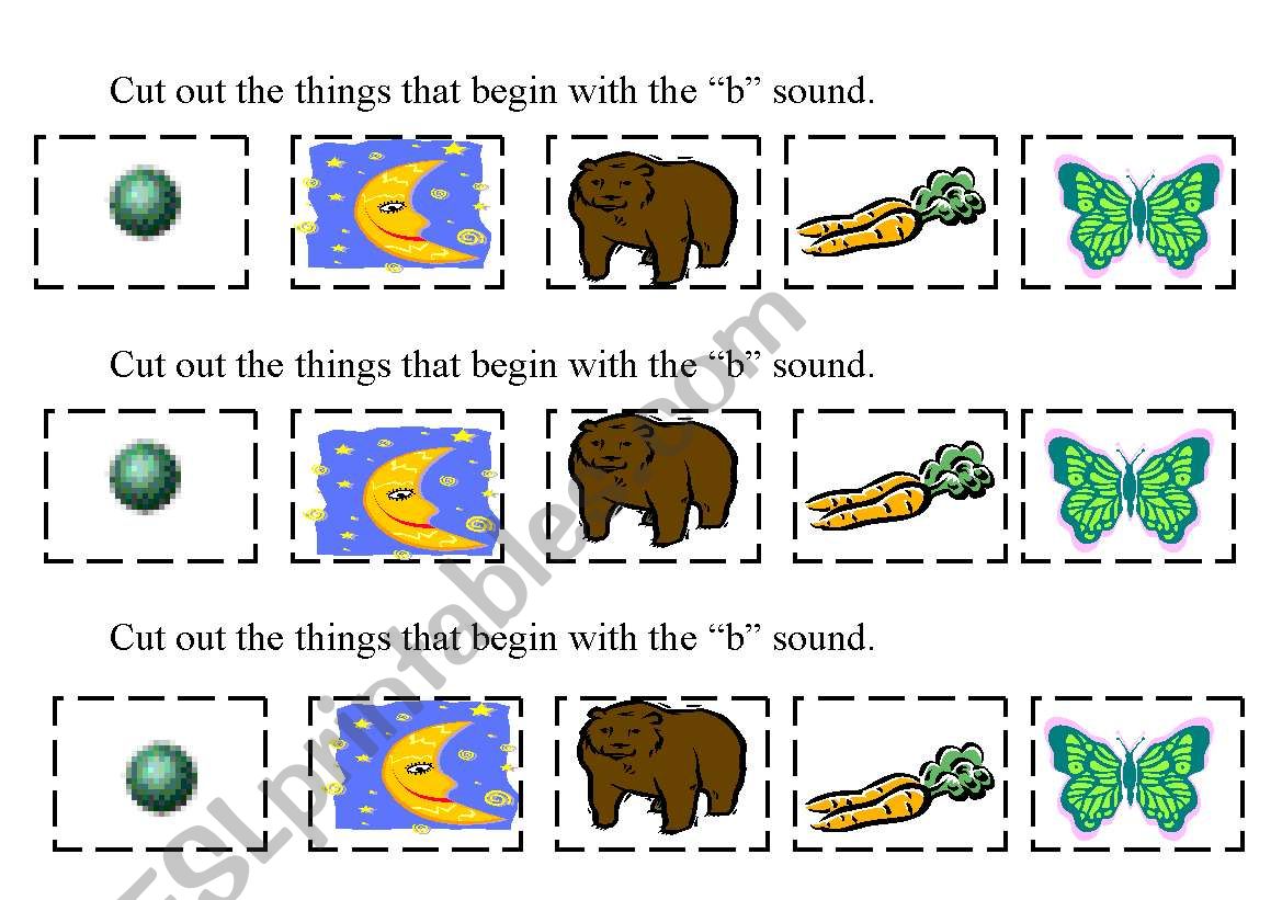 Phonics ´b´ sound worksheet