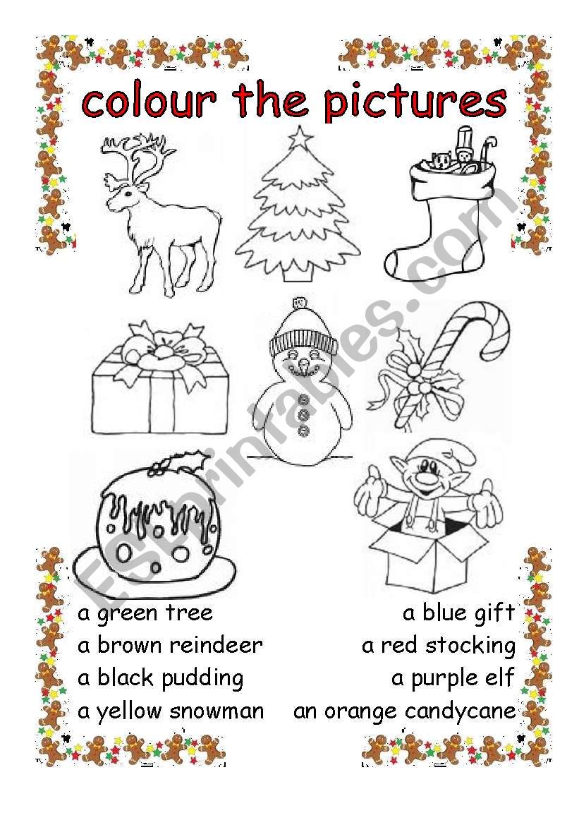 colour the pictures worksheet