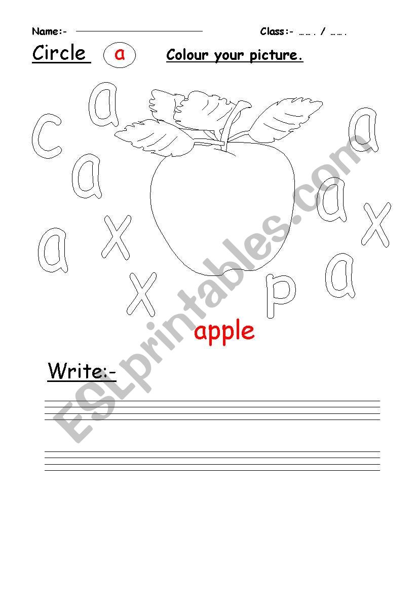 alphabet worksheet