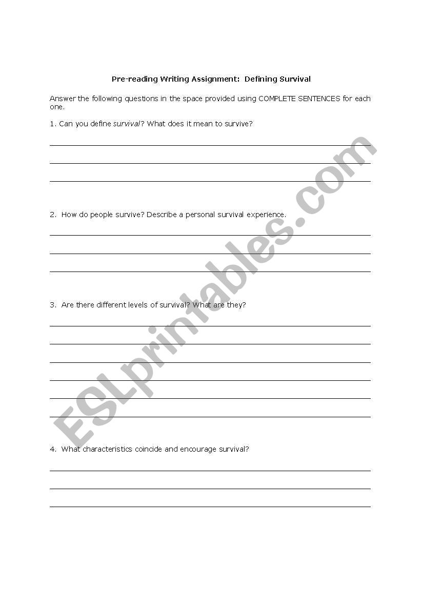 Speak pre-reading activity - Anticipation Guide