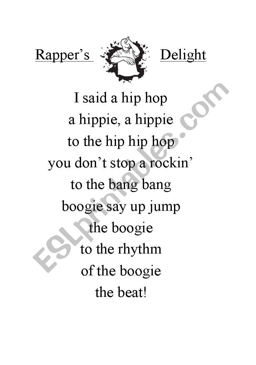 Rap Song worksheet
