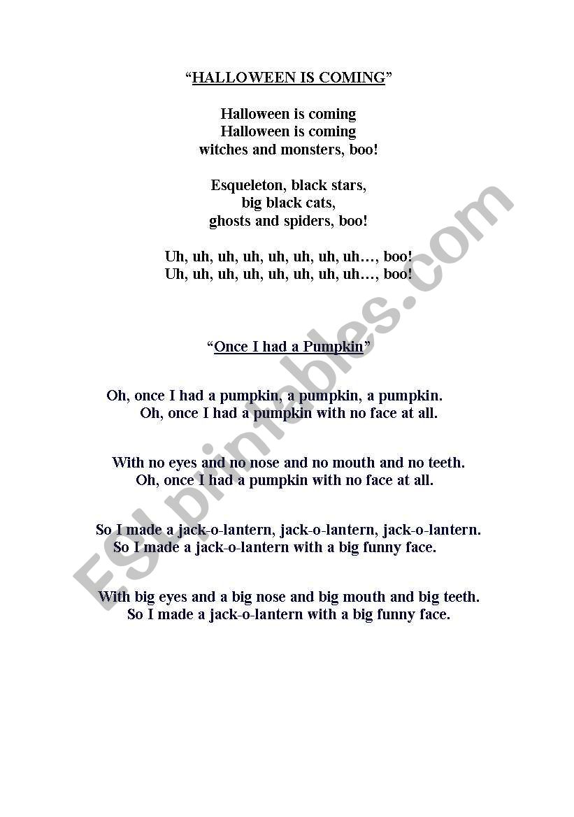Song worksheet