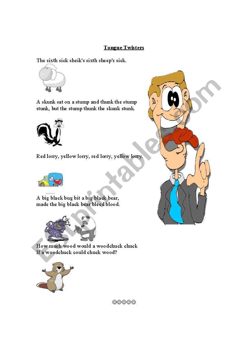 Tongue Twisters worksheet