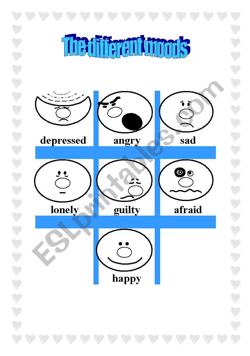 the different moods worksheet
