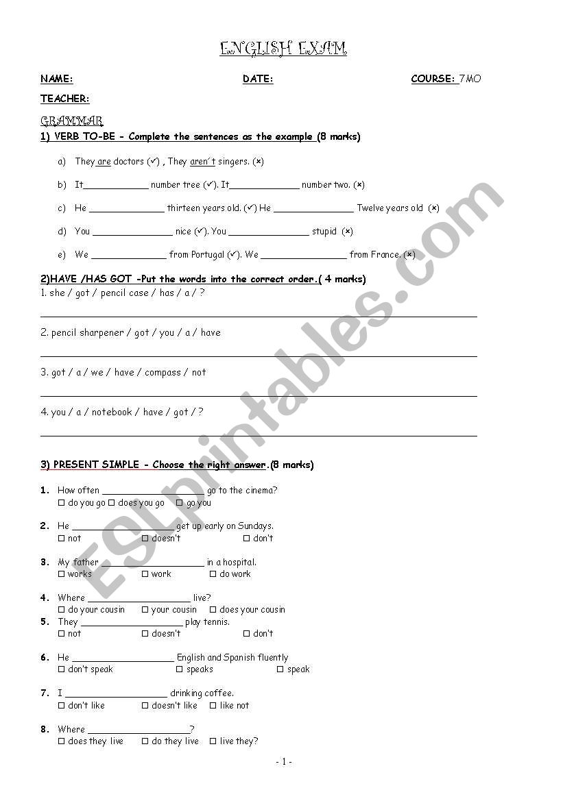 revision worksheet worksheet