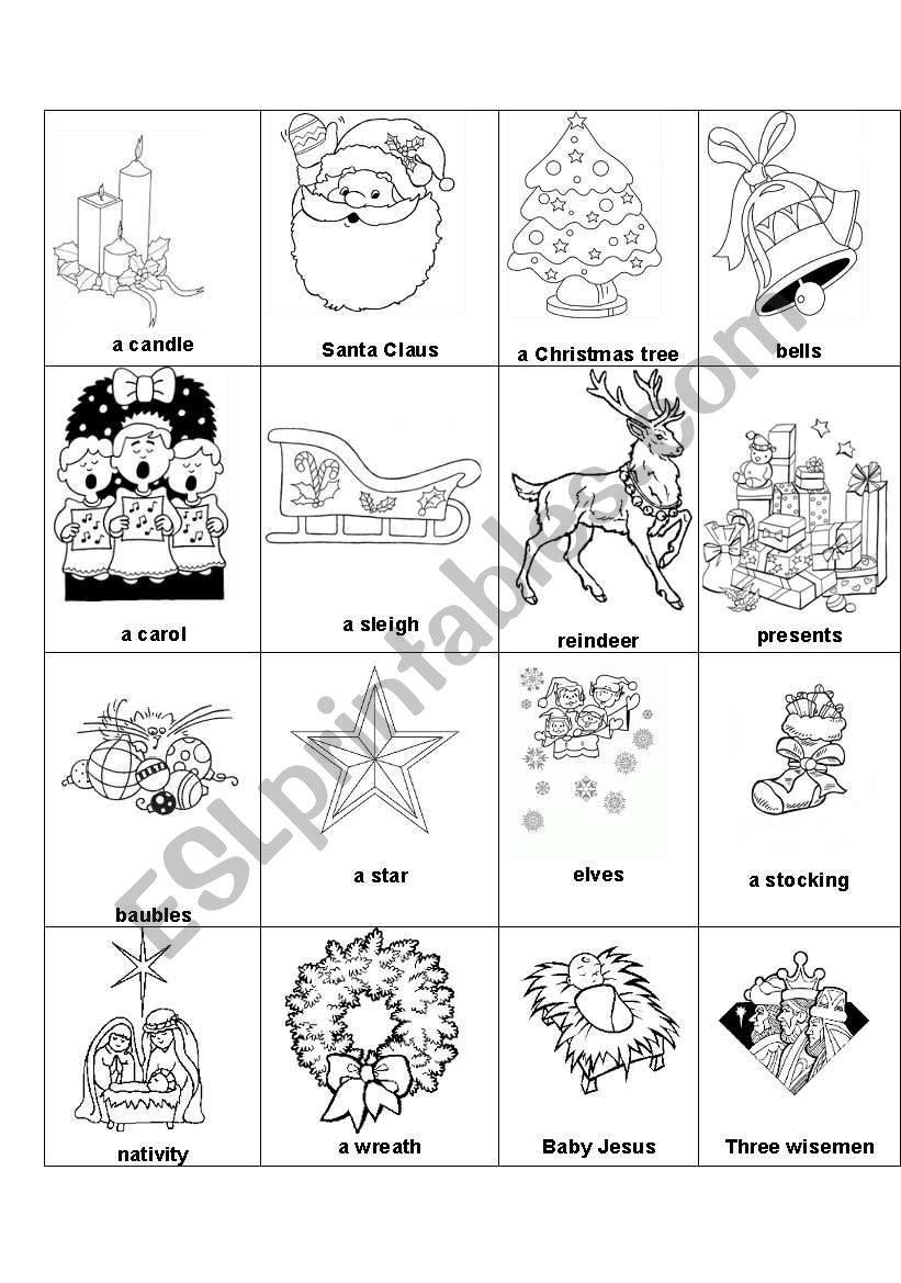 Christmas Vocabulary  worksheet