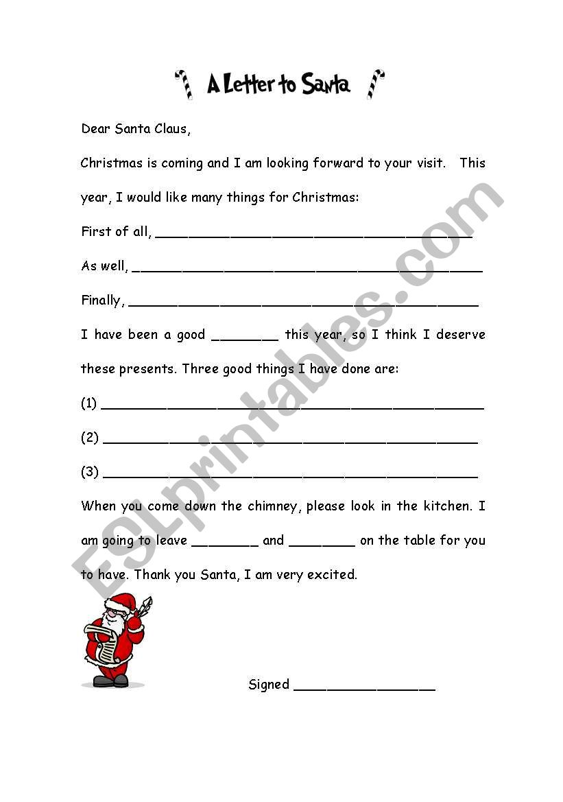 Christmas worksheet