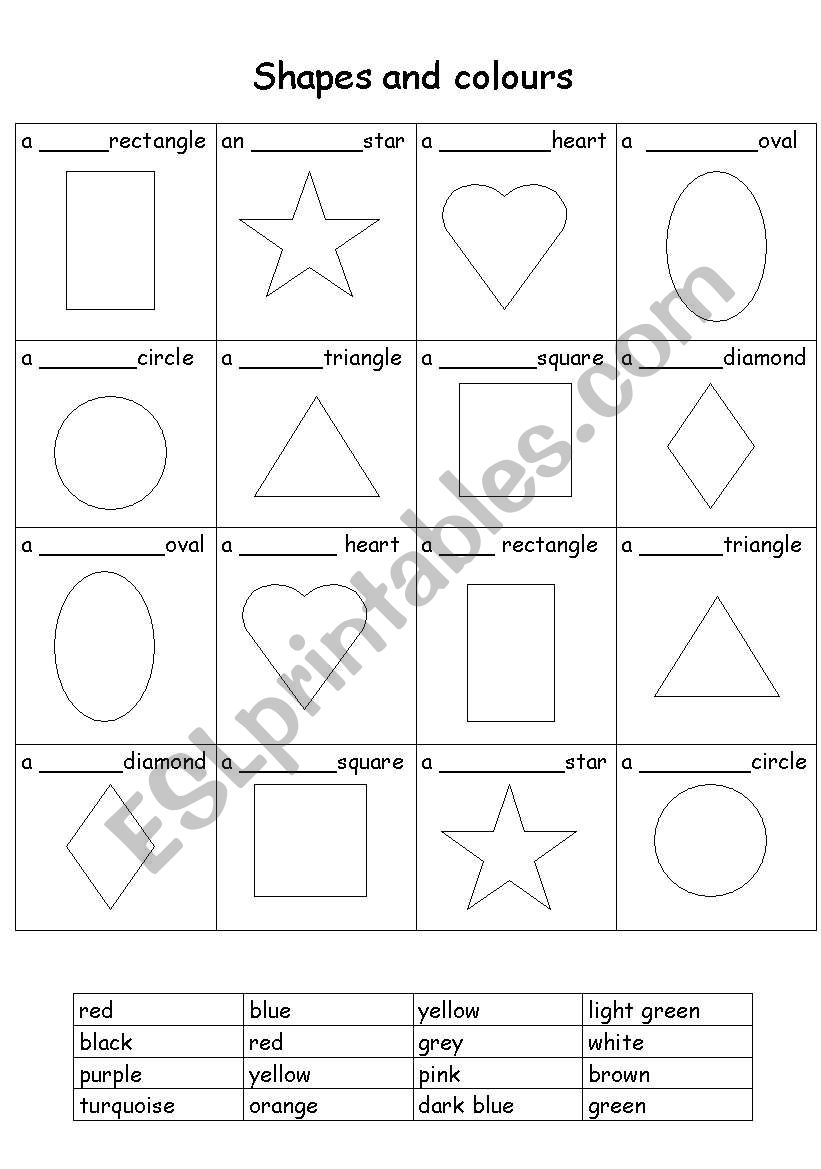 Shapes and Colors worksheet